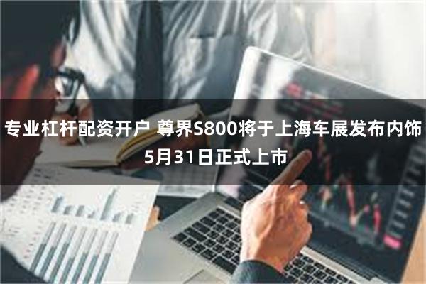 专业杠杆配资开户 尊界S800将于上海车展发布内饰 5月31日正式上市