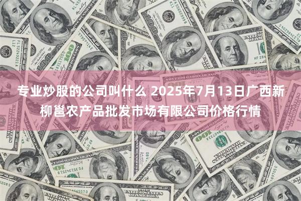 专业炒股的公司叫什么 2025年7月13日广西新柳邕农产品批发市场有限公司价格行情